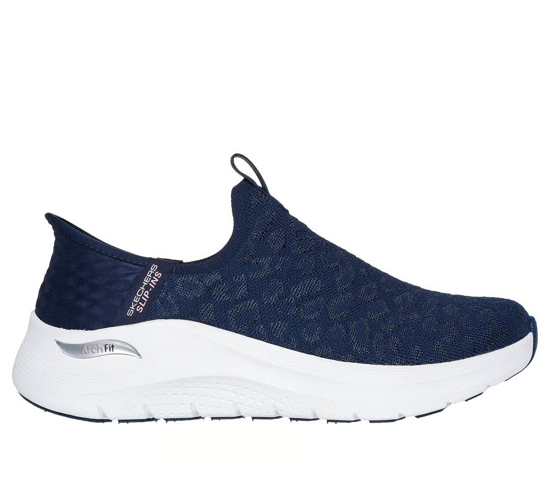 Skechers Slip-ins: Arch Fit 2.0 – Cheetah Chic (Navy)
