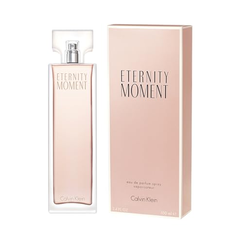 CALVIN KLEIN Eternity Moment - Eau de Parfum for Women - Floral Fragrance with Notes of Sweet Lychee, Pink peony and Raspberry Cashmere - High Longevity - 100ml