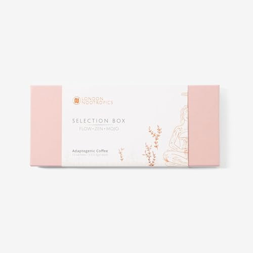 London Nootropics - Selection Box - Flow, Mojo, & Zen Adaptogenic Mushroom Coffee - 12 Sachets