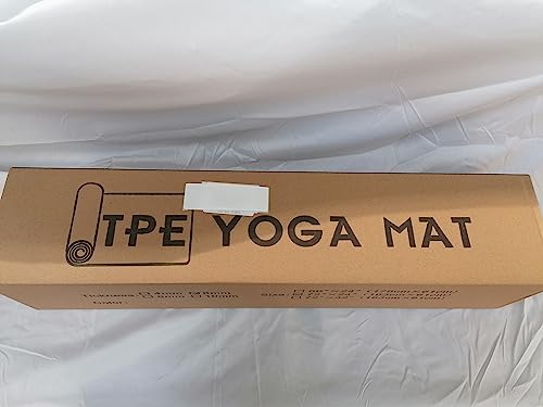 Good Nite Yoga Mat TPE Non-Slip Exercise Fitness Pilates Gymnastics Training Sport Mat Turn Mats Floor Gym with Carry Strap 183 x 61 x 0.6 cm (Purple/Pink)