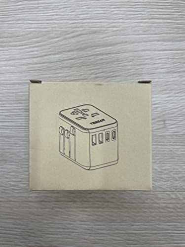 TESSAN Universal Travel Adapter Worldwide with 2 USB C and 2 USB A Ports, Universal Plug Adaptor UK to World, International Travel Adapter for Multi Countries EU, USA, UK, Australia, Thailand etc.