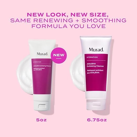 Murad AHA/BHA Exfoliating Cleanser, Hydration Exfoliating and Moisturising with Salicylic