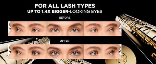 L'Oreal Paris Volumising Mascara, For Intense Volume and a Fanned Out Effect, 1.4x Bigger Looking Eyes, Clump-free Formula, Suitable for Sensitive Eyes, Volume Million Lashes Panorama