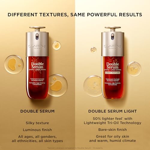 Clarins NEW Double Serum | Anti Aging Face Serum | Visibly Firms, Smoothes, Boosts Radiance, and Refines Pores | 24H Hydration | All Skin Types 30ml