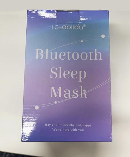 LC-dolida Bluetooth Sleep Mask Headphones, Upgraded Widened Bluetooth Sleep Headphones 100% Blackout Eye Mask Headphone with HD Speakers, Sleeping Headphones Birthday Gift for Women Men