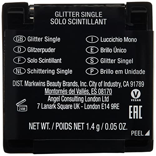 Wet n Wild, Color Icon Glitter Single Eyeshadow, Shiny Single Eyeshadow with Hydrating Formula and Silky Texture, Professional Glitter for Makeup, Bleached