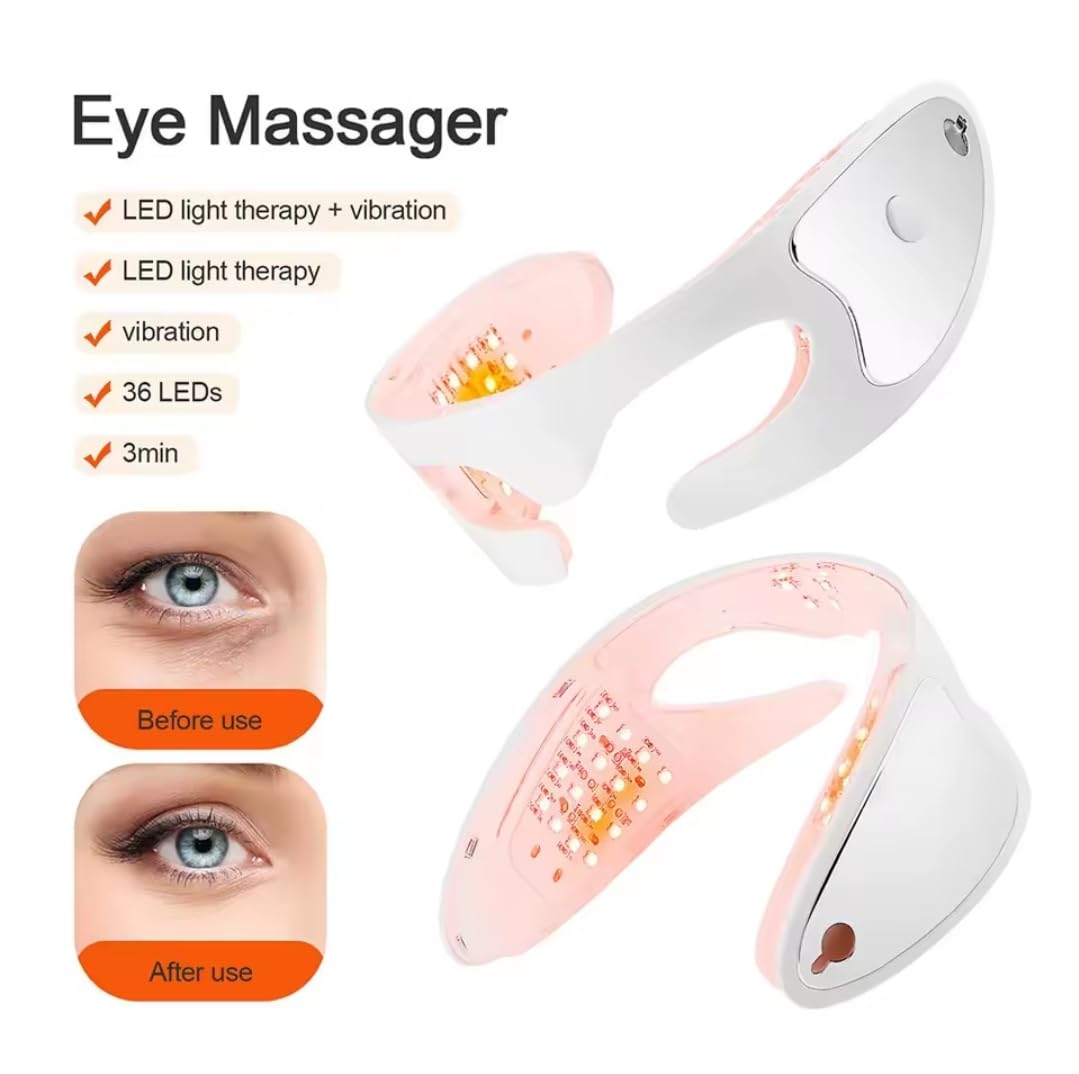 Elite Horizon LED Eye Mask, Massager with Light Therapy, 3 Modes, Anti-Ageing Treatment for Dark Circles and Eye Fatigue