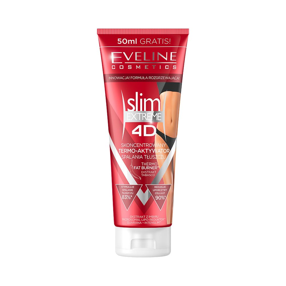 Eveline Cosmetics Slim Extreme 4D Thermoactive Slimming Anti-Cellulite Serum - Advanced Thermal Fat Burner Formula