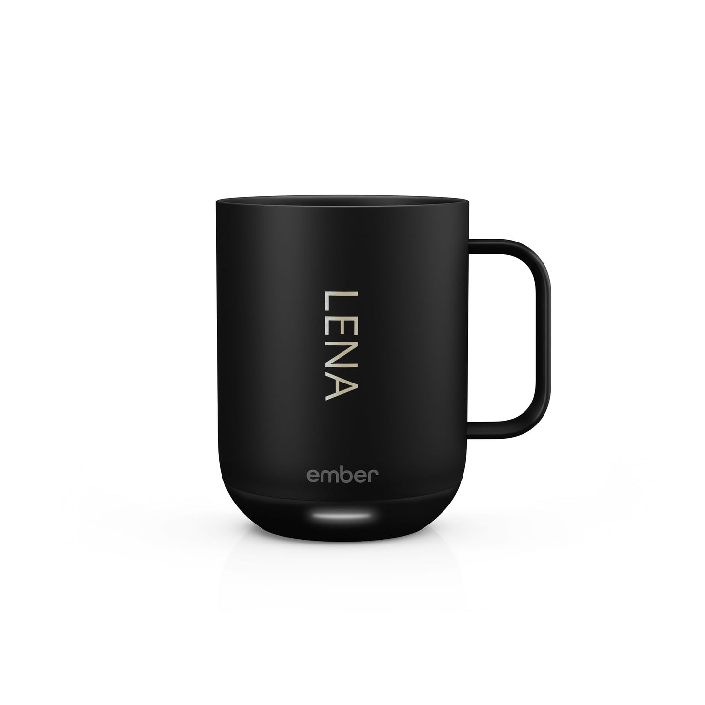 Ember Smart Mug 2 Personalized With Name - Temperature Control Heated Coffee Warmer, App-Controlled Rechargeable With LED Display, Black - Add Your Own Text/Name (295 ml)