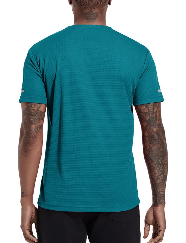3 Pack T Shirts for Men UK Short Men’S T Shirts Gym Sleeve Shirts Mens T Shirts Running Workout Plain Dry Fit Moisture Wicking Activewear Sports Shirts Fitness Shirts Gym Tops-Black/Grey/Green-XL