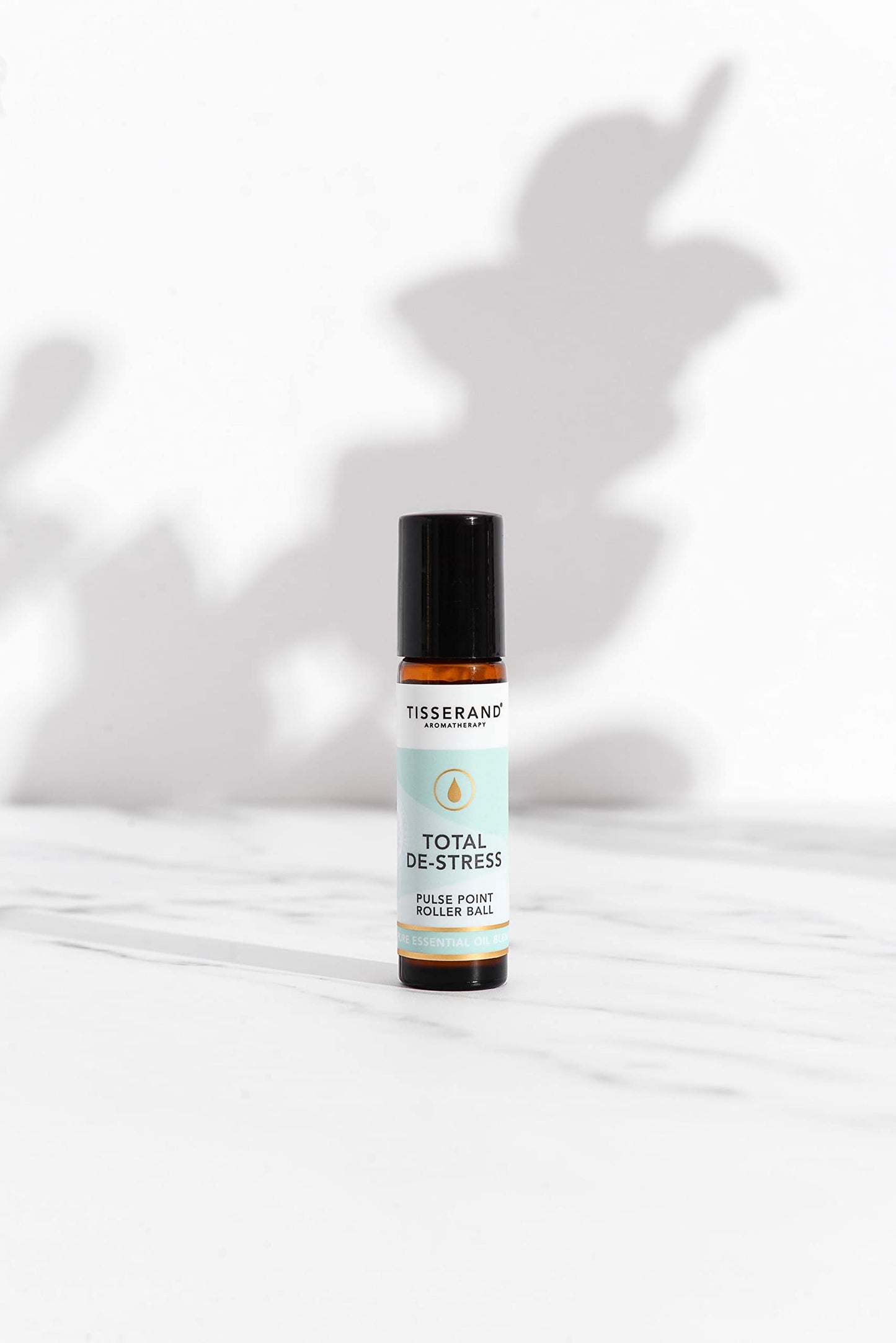 Tisserand Aromatherapy | Total De-Stress | Geranium Pulse Point Aromatherapy Rollerball With Nutmeg & Orange | 100% Pure Essential Oil Blend | 10ml