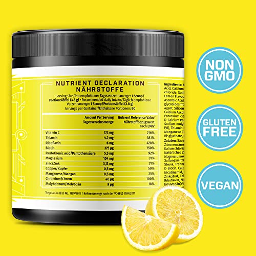 Key Nutrients Electrolytes Powder - Multivitamin & Minerals Electrolytes Powder - 90 Servings of Refreshing Lemonade - Hydration Powder - Supercharged Rehydration Sachets with 16 Vitamins & Minerals