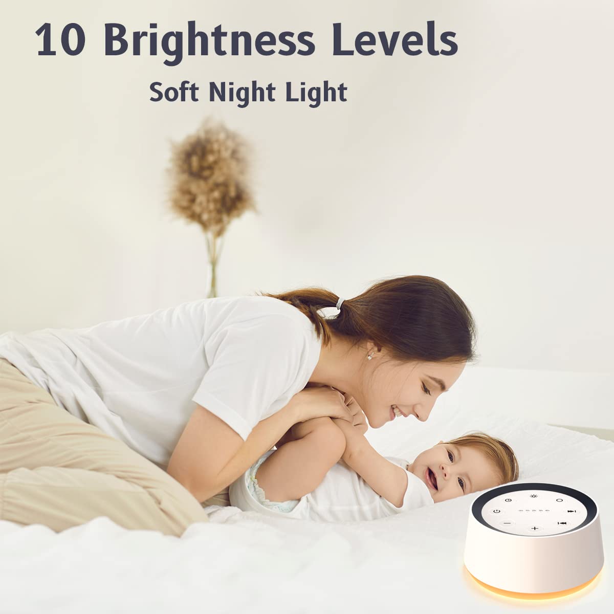 White Noise Machine Brown Noise Machine with 30 Soothing Sounds 12 Colors Night Light Sound Machine for Adults Baby Kids Sleep Machines Memory Function 36 Volume Levels 5 Timers for Home Office Travel