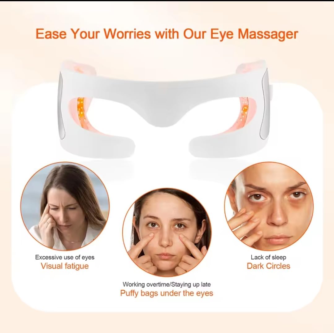 Elite Horizon LED Eye Mask, Massager with Light Therapy, 3 Modes, Anti-Ageing Treatment for Dark Circles and Eye Fatigue