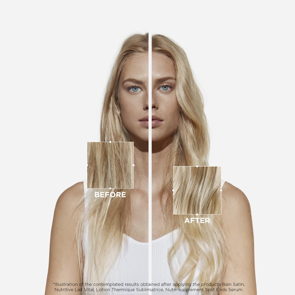 Kérastase Nutritive Nourishing Hair Serum with Niacinamide, Overnight Leave-In Treatment for Dry Hair, Lightweight and Non-Greasy, 8H Magic Night Serum, 90 ml