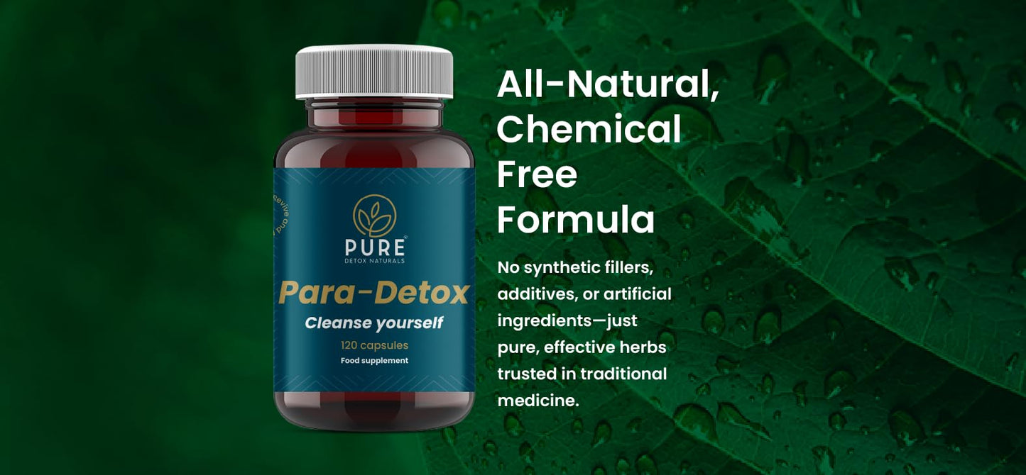 para-Detox – Natural Parasite Cleanse | Powerful Blend with NAC, Ginger Root, Clove, Wormwood, Garlic & Pumpkin Seed | Made in The UK | All-Natural, Gut Health