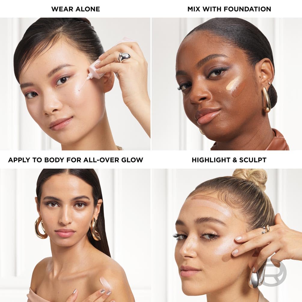 L'Oréal Paris Glow Enhancer, 24h Hydration with Shea Butter and Glycerin, Paradise Lumi Glotion, Shade 904: Deep Glow, 40 ml