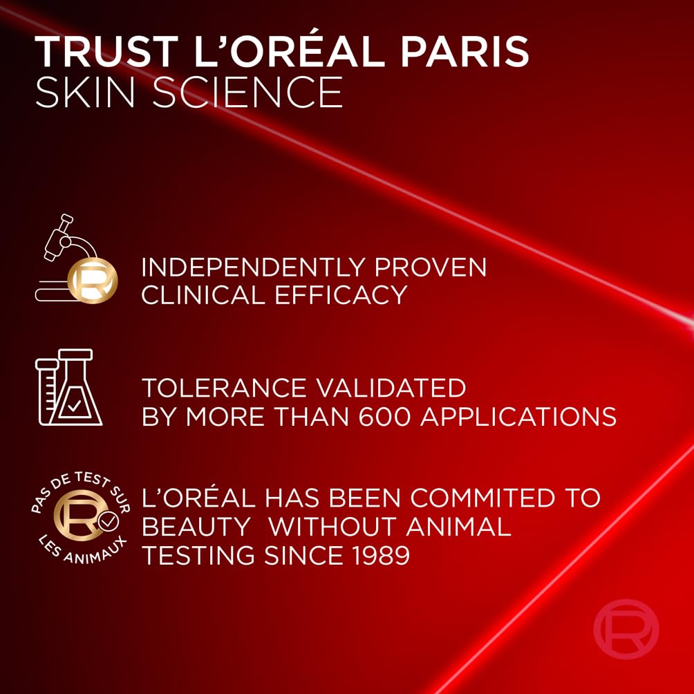 L’Oréal Paris Laser Renew Triple Action Anti-Ageing, Skin Tightening Day Cream, Visibly Reduce Wrinkles & Fine Lines; Moisturises, Firms & Brightens Skin; Retinol, Hyaluronic Acid & Vitamin C, 50ml
