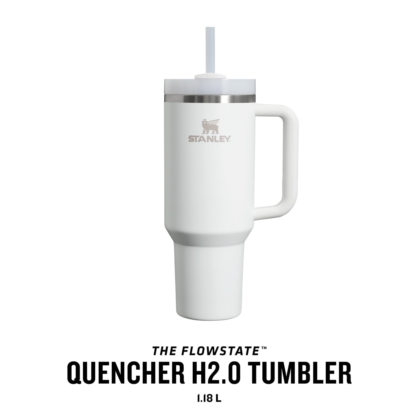 Stanley Quencher H2.0 Flowstate Tumbler 1.2L - Cold For 11 Hours - Iced For 48 Hours - Metal Water Bottle With Straw, Handle And Lid - Dishwasher Safe - Travel Mug For Cold Drinks - Frost