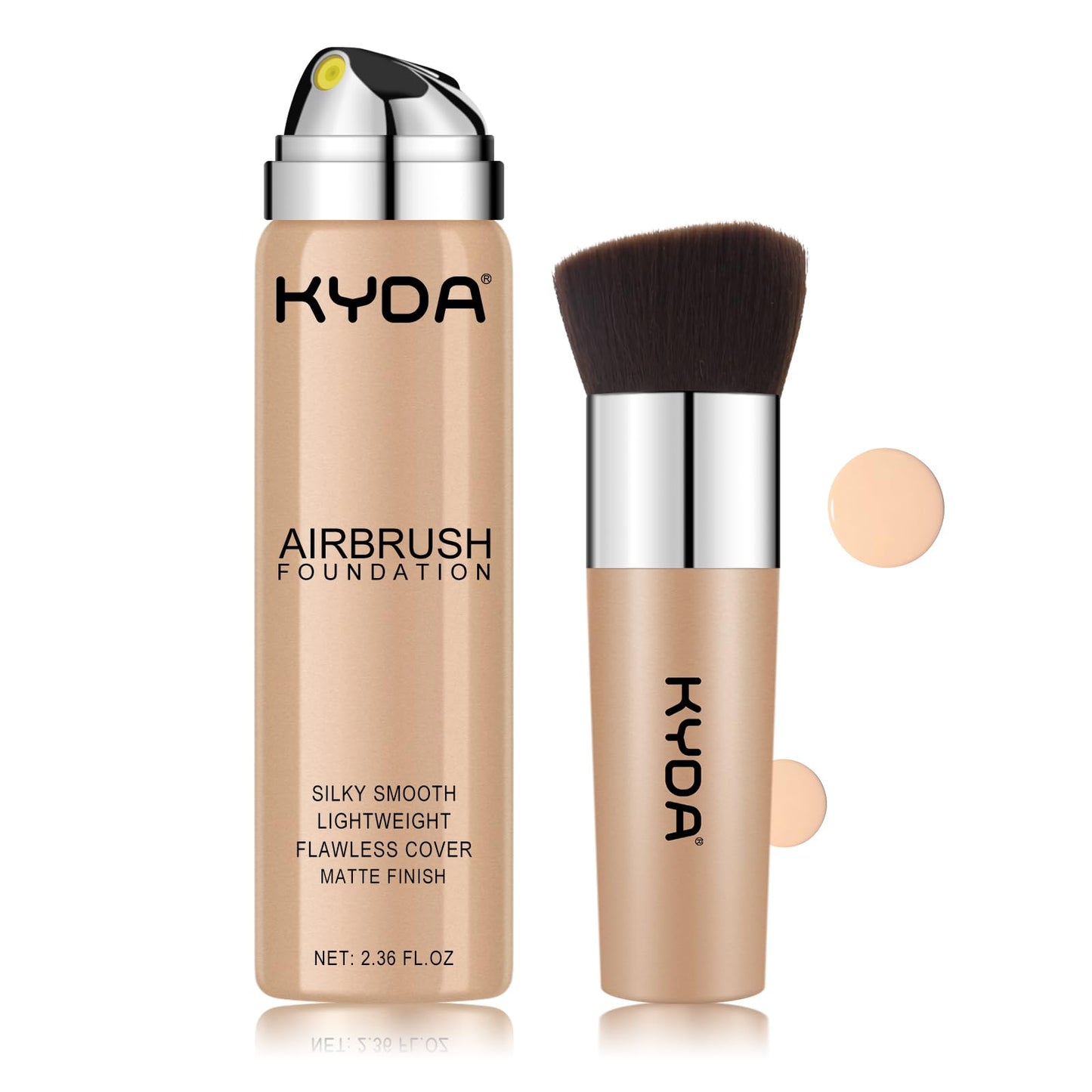 KYDA AirBrush Foundation Spray, Silky Makeup, High Coverage Creamy Finish, Lasting Breathable, Moisturizing - #120 Classic Ivory