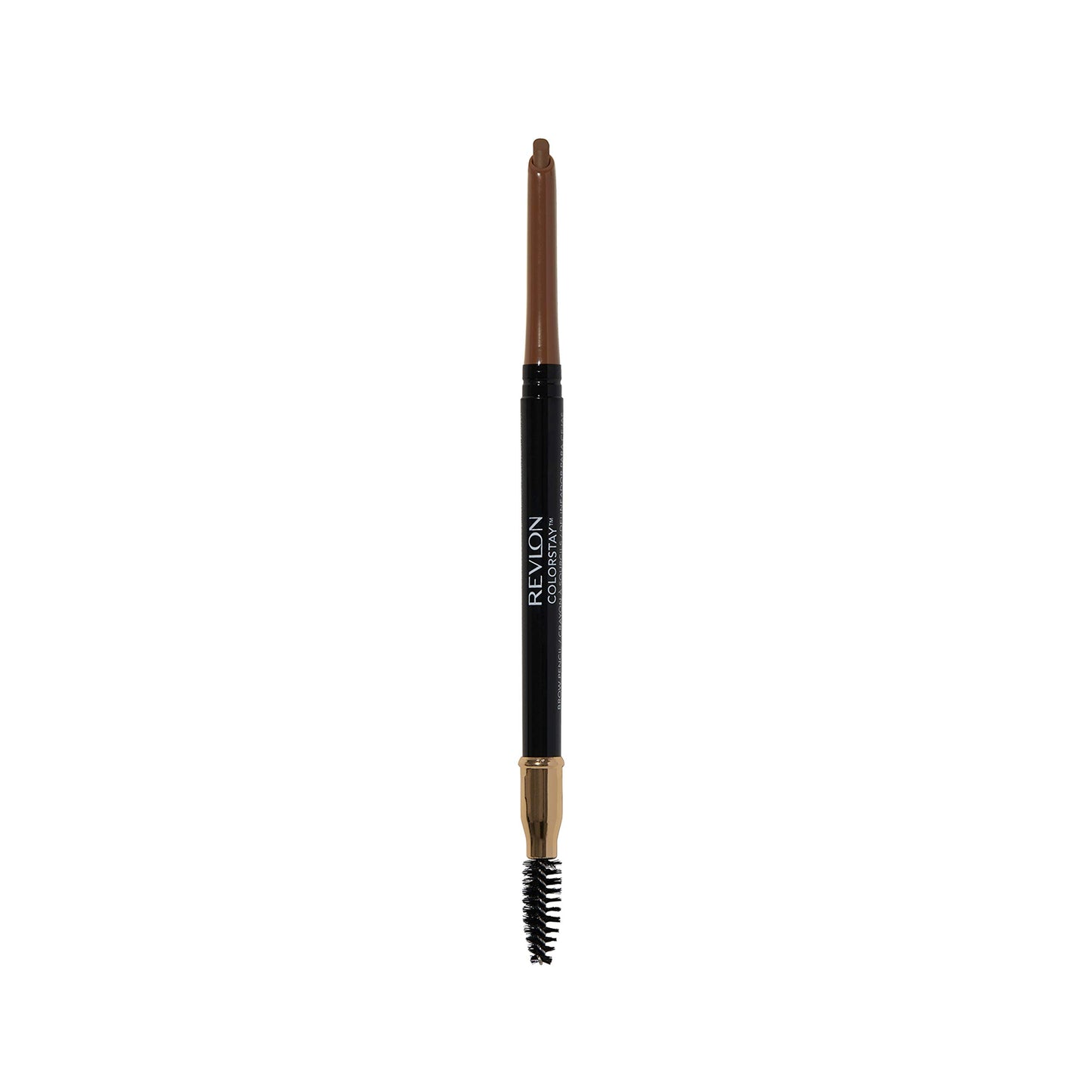 Revlon 24HR Colorstay Eyebrow Pencil with Spoolie Brush, Waterproof Angled Tip Applicator, Unisex, 210 Soft Brown, 0.9 g
