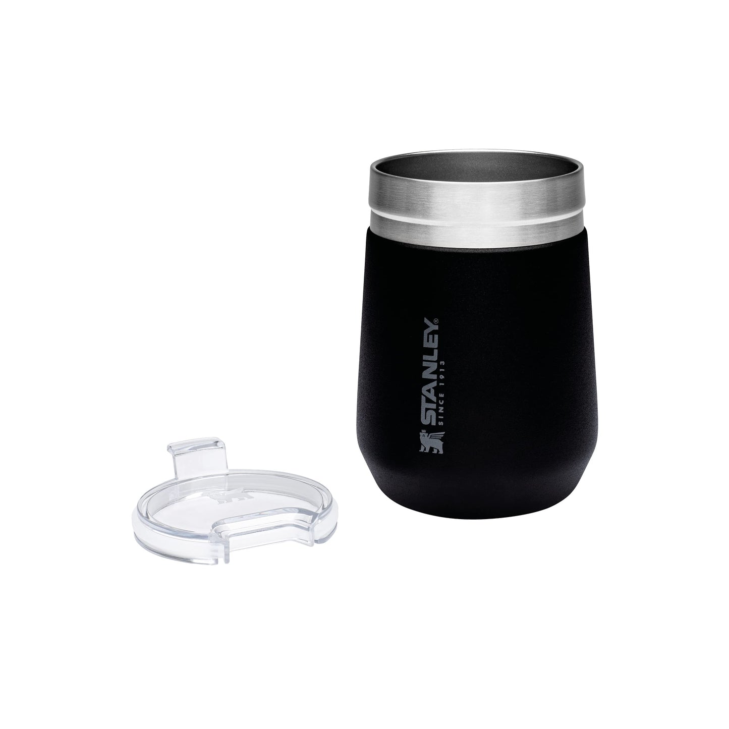 Stanley Go Everyday Tumbler 0.29L - Stainless Steel Travel Mug For Wine, Cocktails, Coffee, Tea - Keeps Cold / Hot For Hours - BPA-Free - Dishwasher Safe - Matte Black Pebble