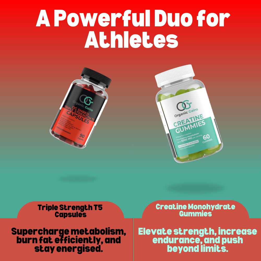 OG Shred Triple Strength T5 Capsules, Boosting Workout, Fat Burner and Weight Management for Women and Men, UK Healthcare Practitioner's Approved Formulation