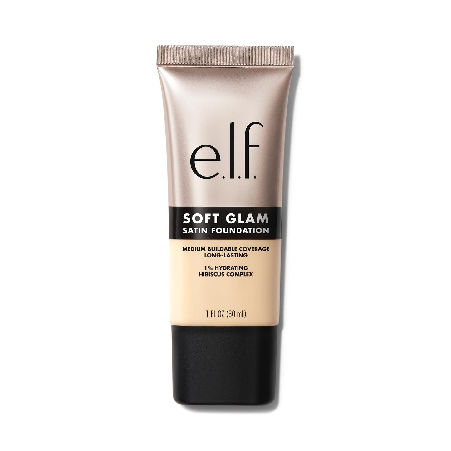 e.l.f. Soft Glam Foundation, Medium Coverage, Long-Lasting & Buildable Foundation For A Smooth, Satin Finish, Vegan & Cruelty-Free, 12 Fair Warm