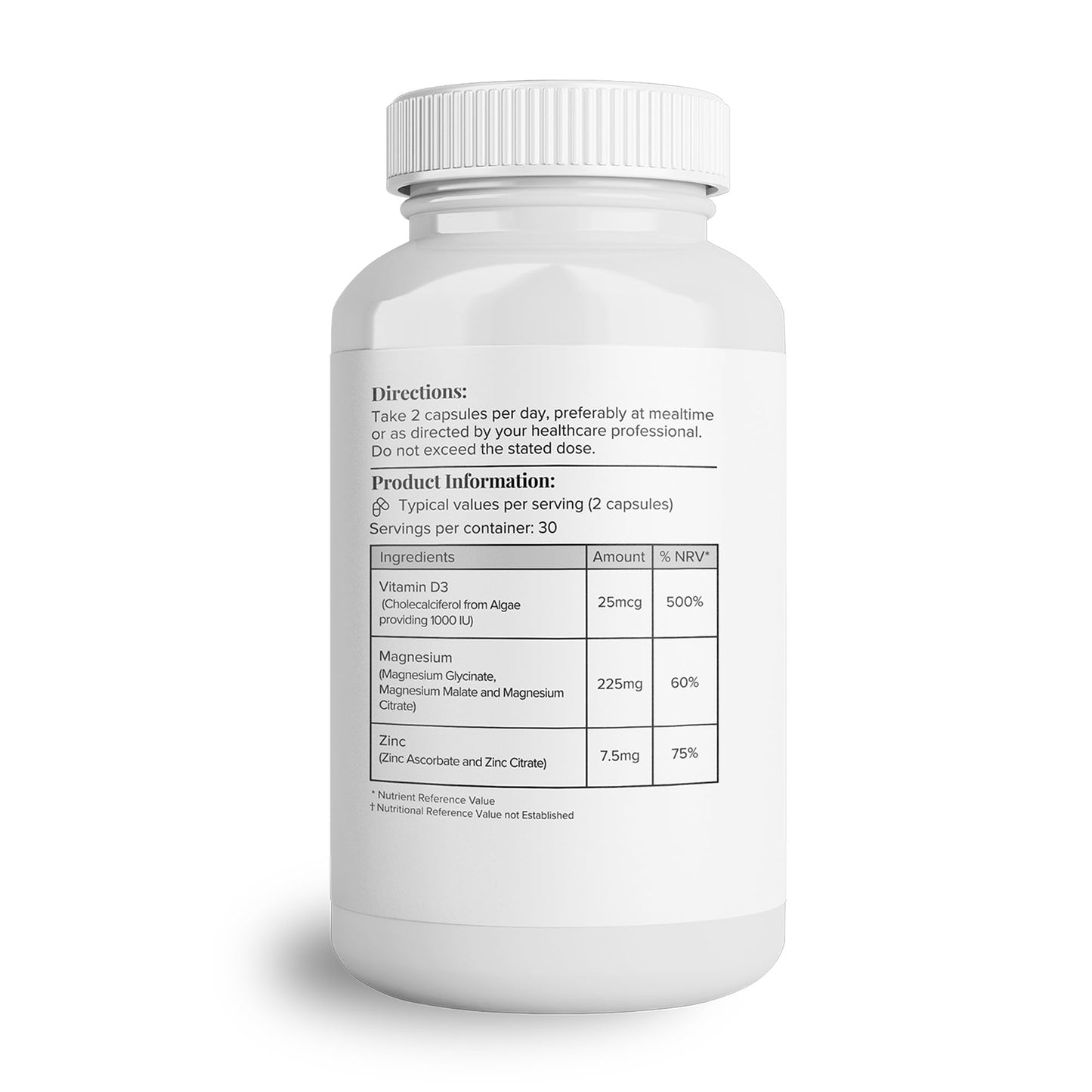 Hey Nutrition Magnesium Complex High Strength 205mg Supplement - Zinc, Vitamin D3 - Muscle & Bone Health, Nerve Function & Energy Support - UK Manufactured - Non-GMO - 60 Vegetarian Capsules