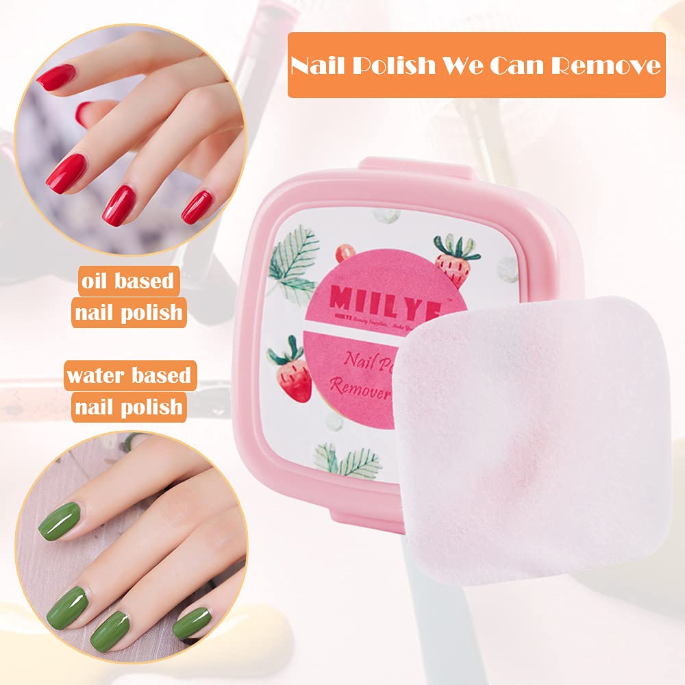 80PCS Nail Polish Remover Pads in Box, Easy to Carry | Instant Removal | Lint Free Nail Polish Wipes for Regular Air-dried Water/Oil Based Nail Polish Soak Off (80 Count (Pack of 1))