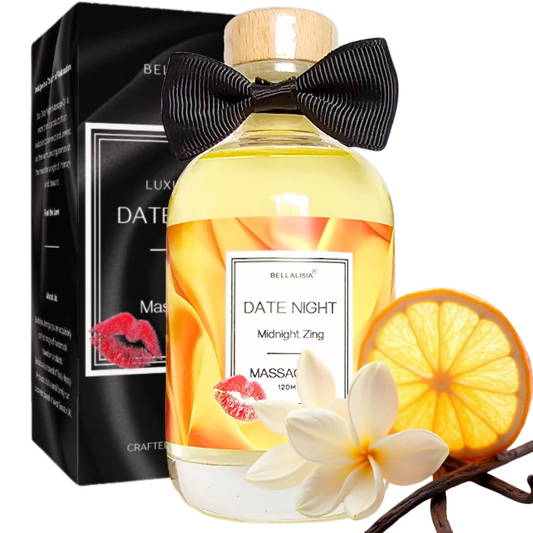 Luxurious Massage Oils for Date Night Ideas, Premium Summer Fruit Mix Body Oil Perfect Presents Birthday Anniversary, Valentines Day Gifts. Natural Sensual 120ml Massage Oils for Relaxing Fun.