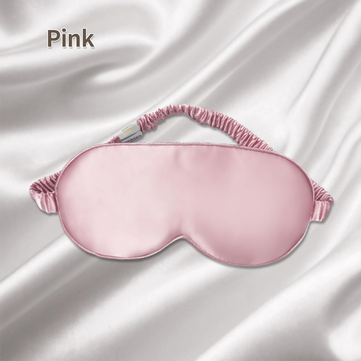 Sleep Mask,Silk Eye Mask for Sleeping Women/Men/Girls,19 Momme Both Sides 100% Pure Mulberry Silk Blackout Anti-Allergy Blindfold with Elastic Strap for Night,Travel,Nap,Meditation (Pink)