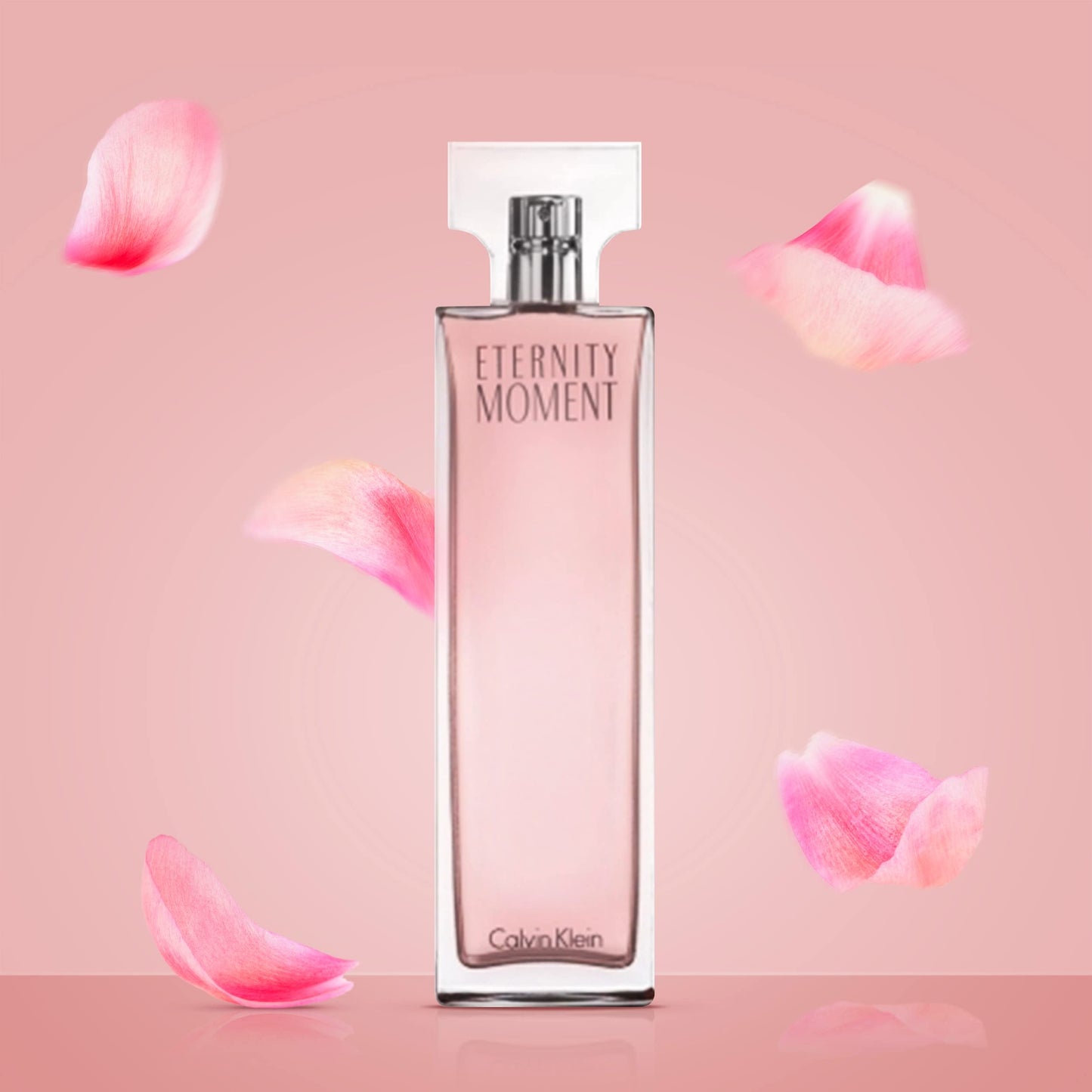 CALVIN KLEIN Eternity Moment - Eau de Parfum for Women - Floral Fragrance with Notes of Sweet Lychee, Pink peony and Raspberry Cashmere - High Longevity - 100ml