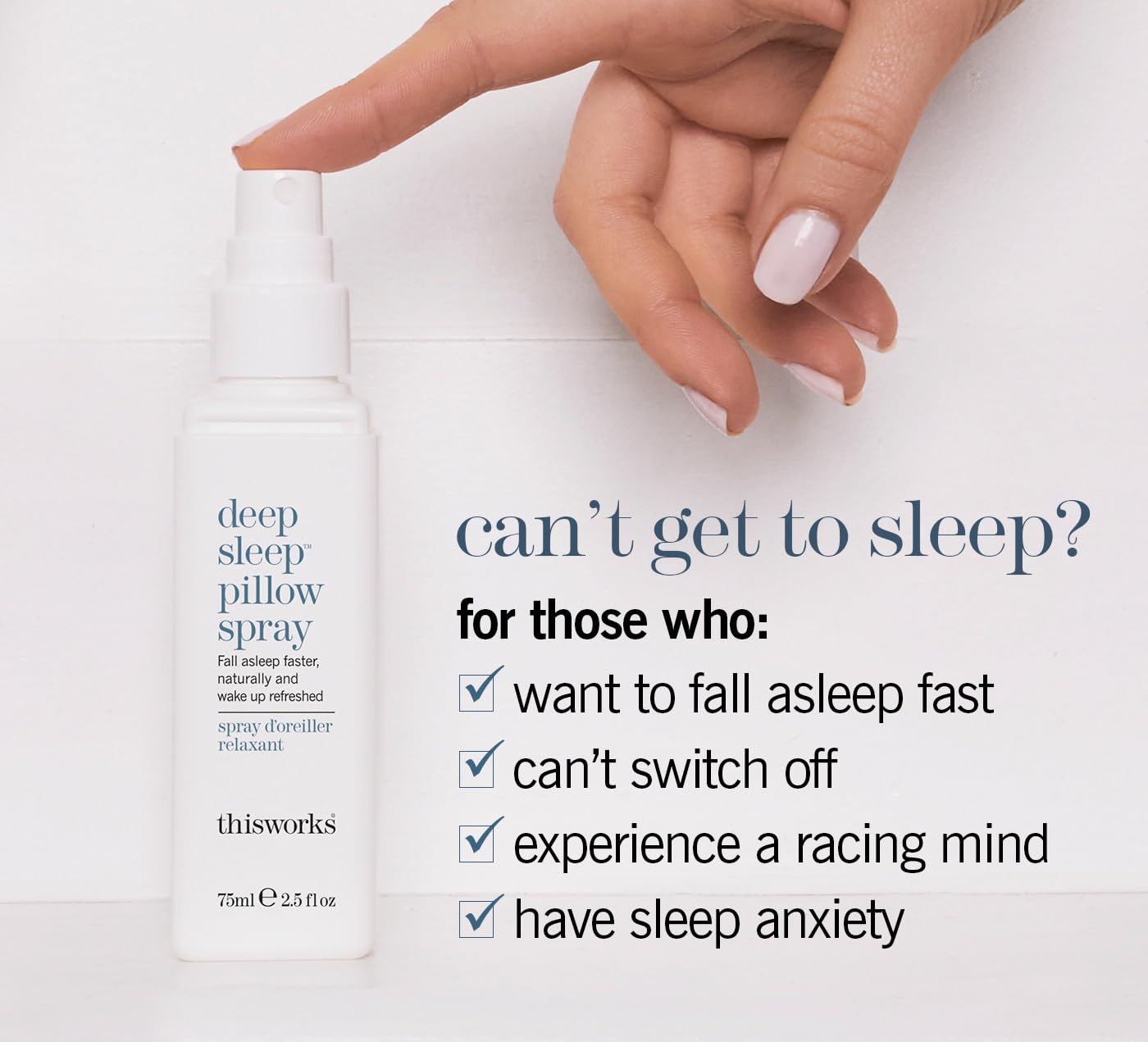 This Works Deep Sleep Pillow Spray, 75 ml, Infused with Lavender, Camomile and Vetivert - Science-Backed Natural Pillow Spray to Aid Sleep