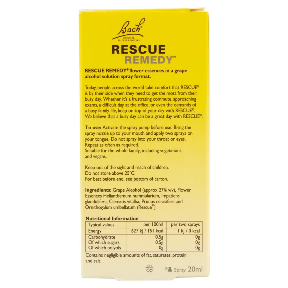 Rescue Remedy Comfort & Reassure Spray, Supports Calming Emotional Wellness in Times of Emotional Demand & Daily Challenges, Support in a Stress Full Moment, Flower Essence Formula