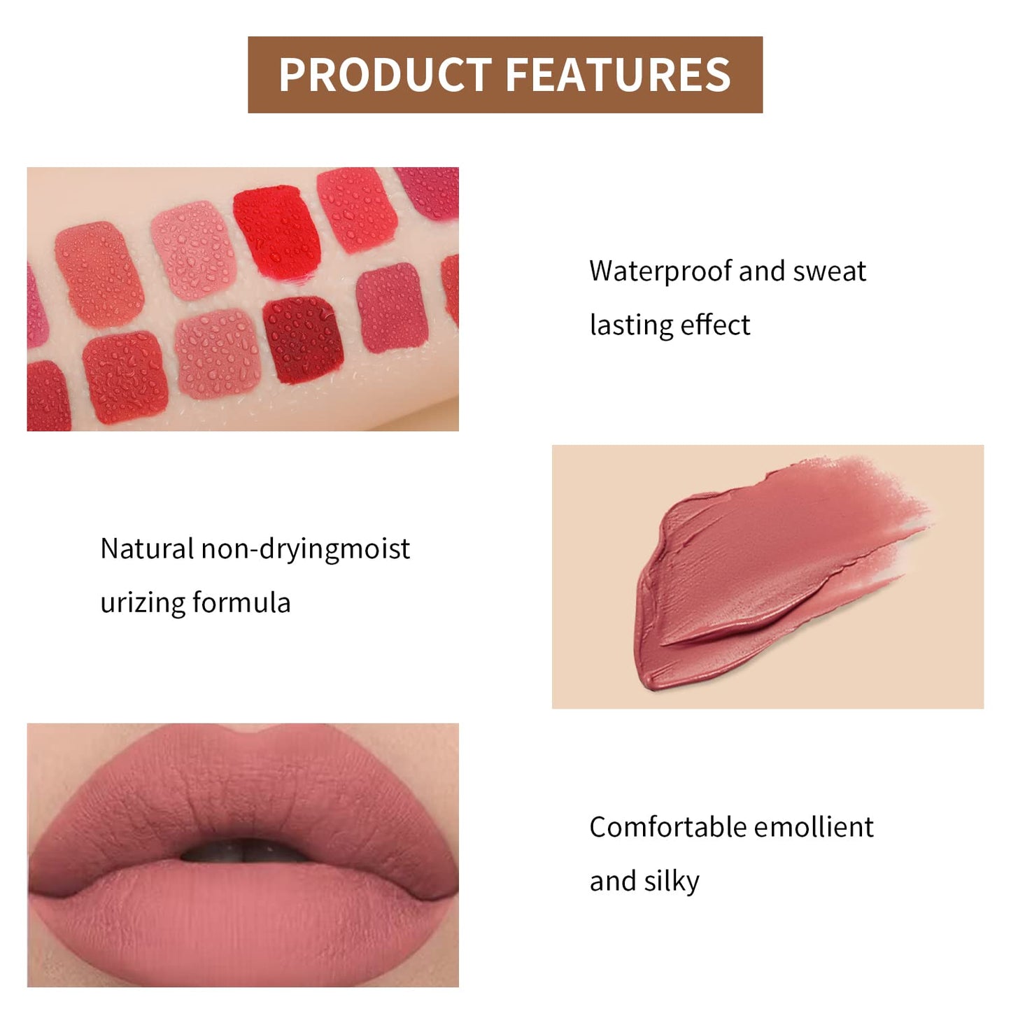 12 Colors Nude Liquid Lipstick Makeup Set Velvet Matte Long-Lasting Waterproof Non-Stick Cup Not Fade Pink Lip Gloss Red Lipstick Makeup Set Gift Kit For Women (Set B)