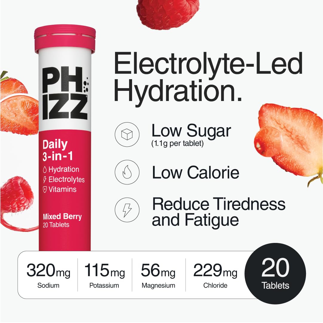Phizz Electrolytes & Multivitamin Hydration Tablets – Mixed Berry | TRYTLION