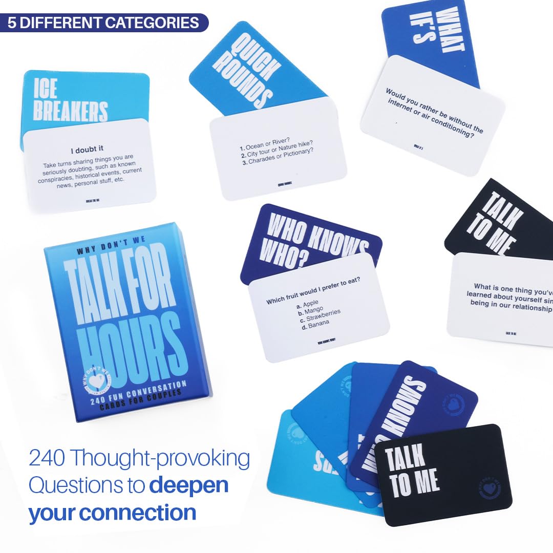 Why Don't We - 240 Conversation Starters for Couples - Get to Know Each Other Better. Fun Conversation Game for Couples, Couples Card Games, Games for Date Night