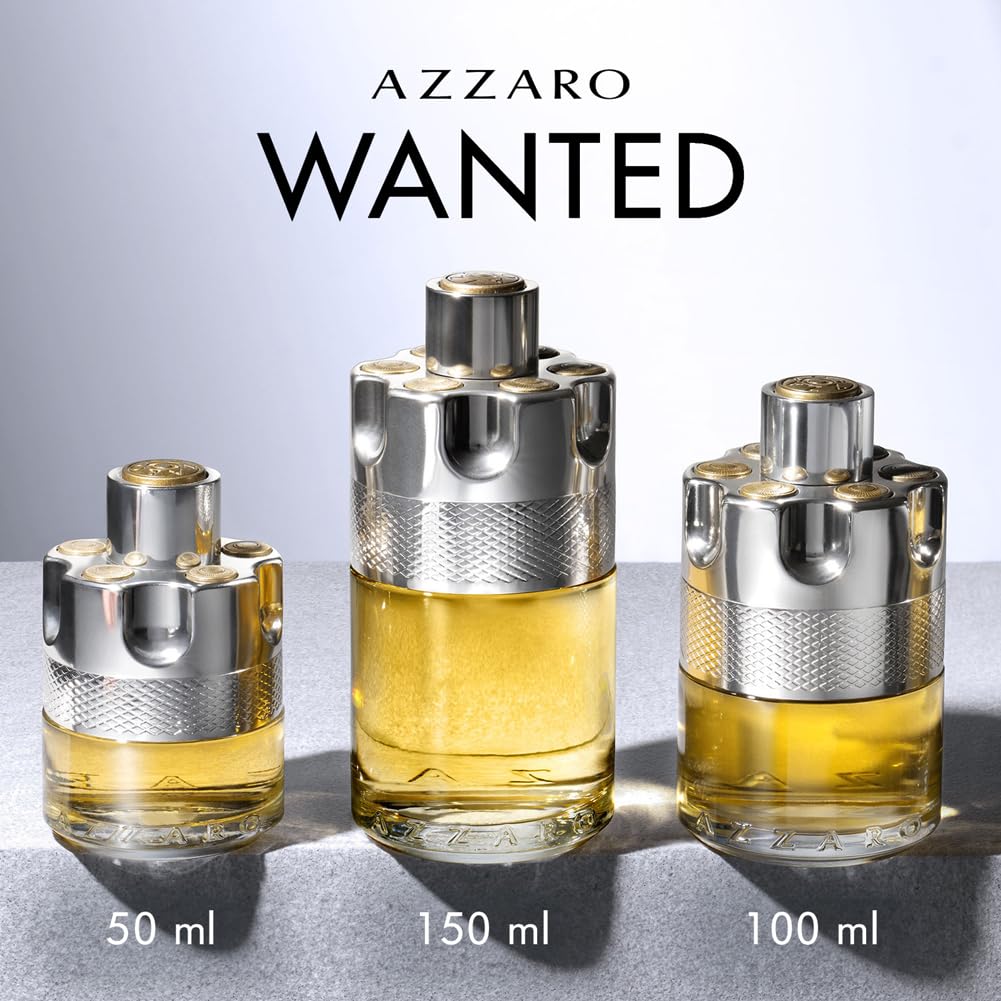 Azzaro Wanted, Eau de Toilette Spray, Spicy Woody Fragrance, Perfume For Men, 100ml
