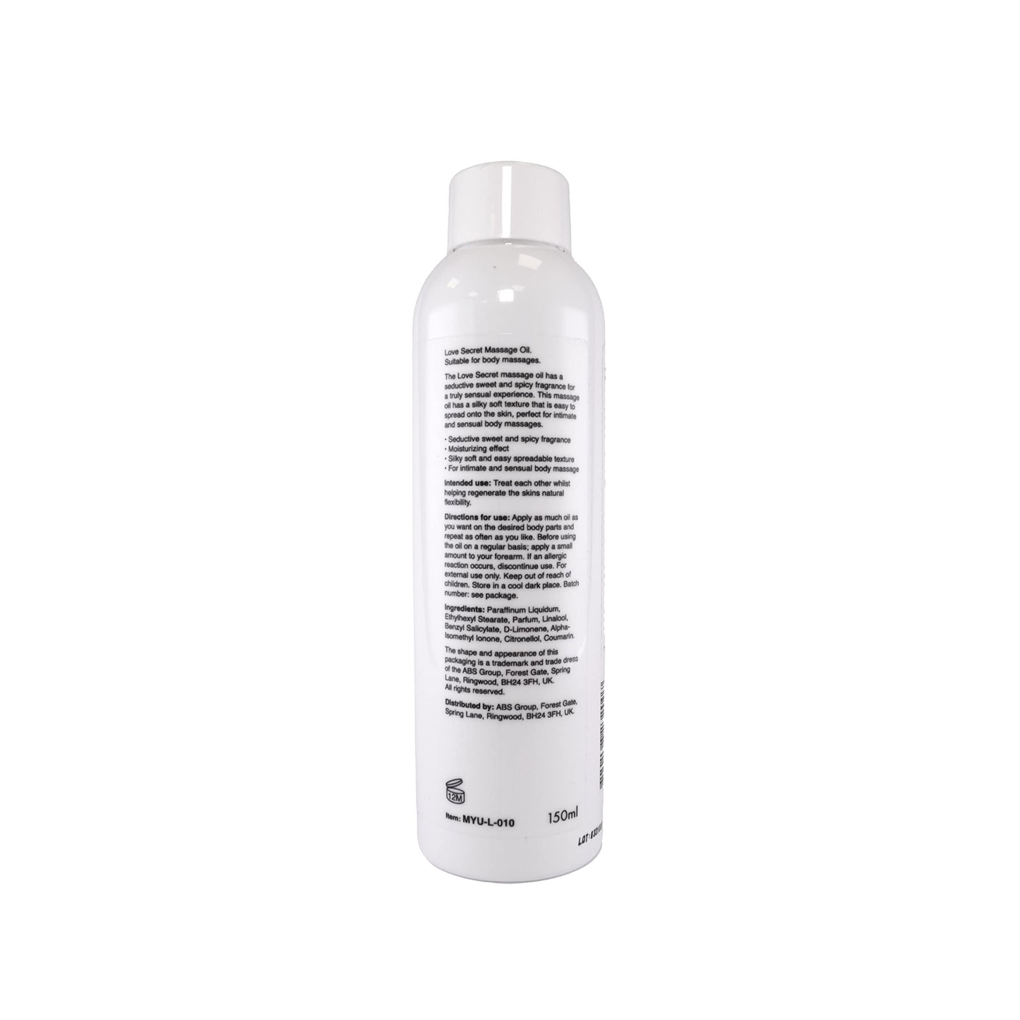 Me You Us - 150ml Massage Oil (Love Secret) - Discover The Love Secret Massage Oil - A Romantic Blend for Intimate Moments