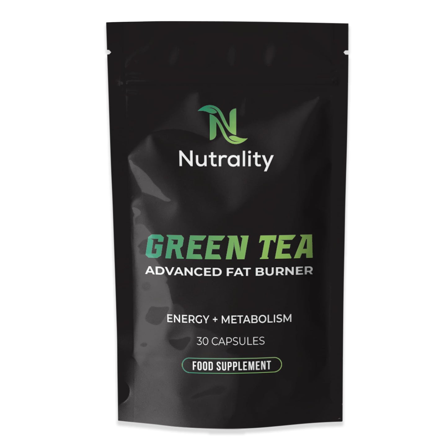 Nutrality Green Tea Advanced Fat Burner Supplement | for Men & Women | Weight Management, Metabolism Boost & Appetite Suppressant | 30 Vegan Capsules