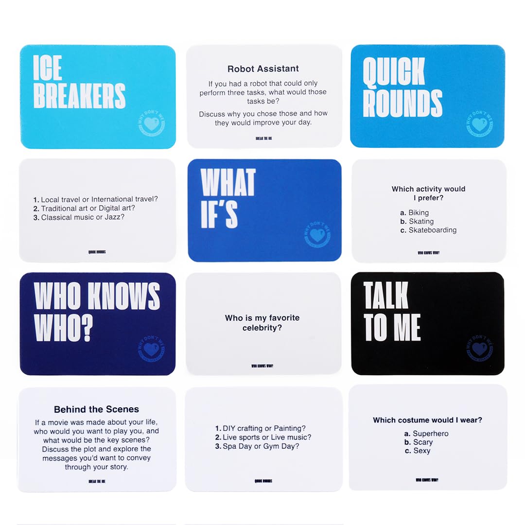 Why Don't We - 240 Conversation Starters for Couples - Get to Know Each Other Better. Fun Conversation Game for Couples, Couples Card Games, Games for Date Night