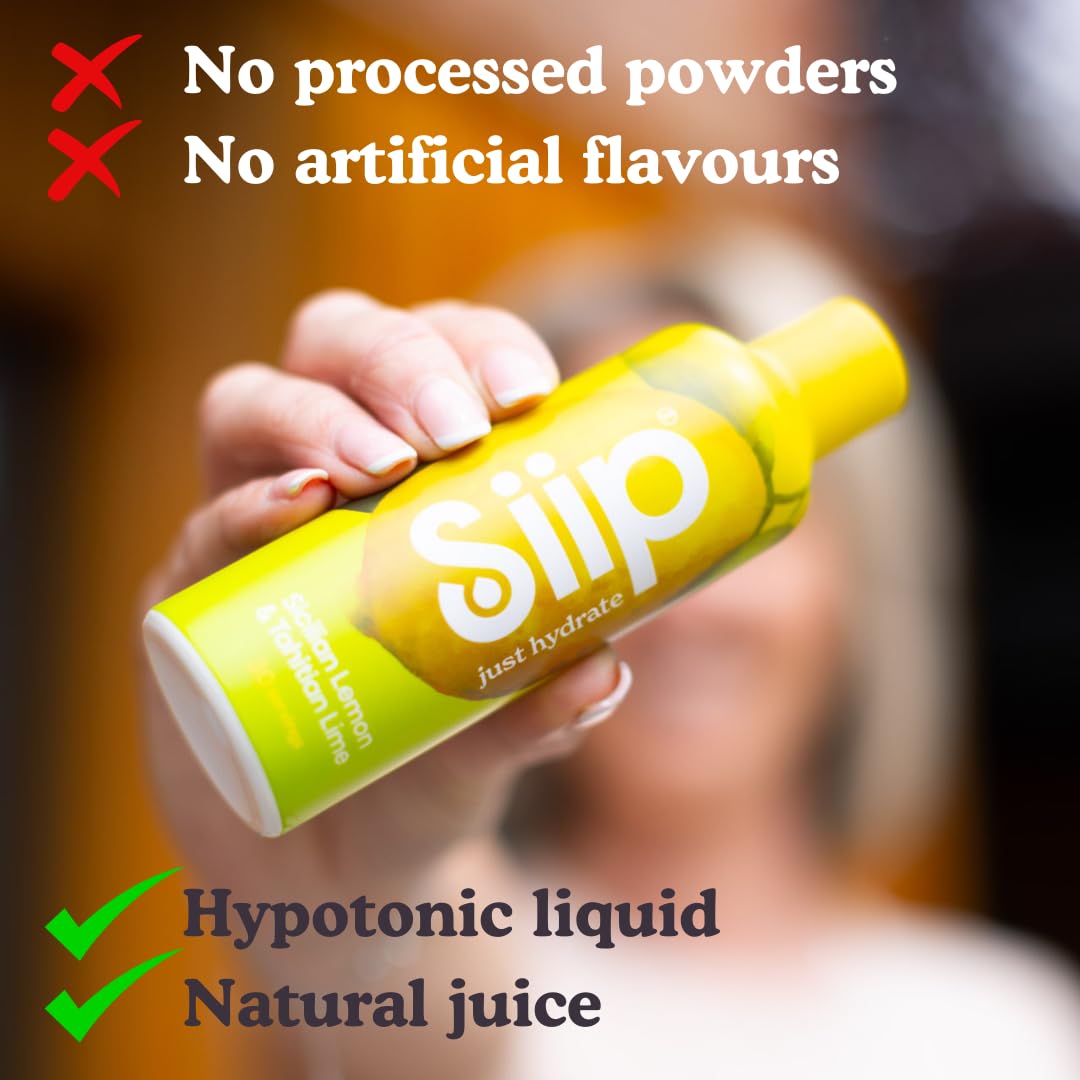 Siip Electrolytes Water Enhancer, Makes 30 Drinks, with Vitamin B12, Vitamin C, Vitamin D3, Magnesium, Zinc, Sicilian Lemon & Tahitian Lime Flavour