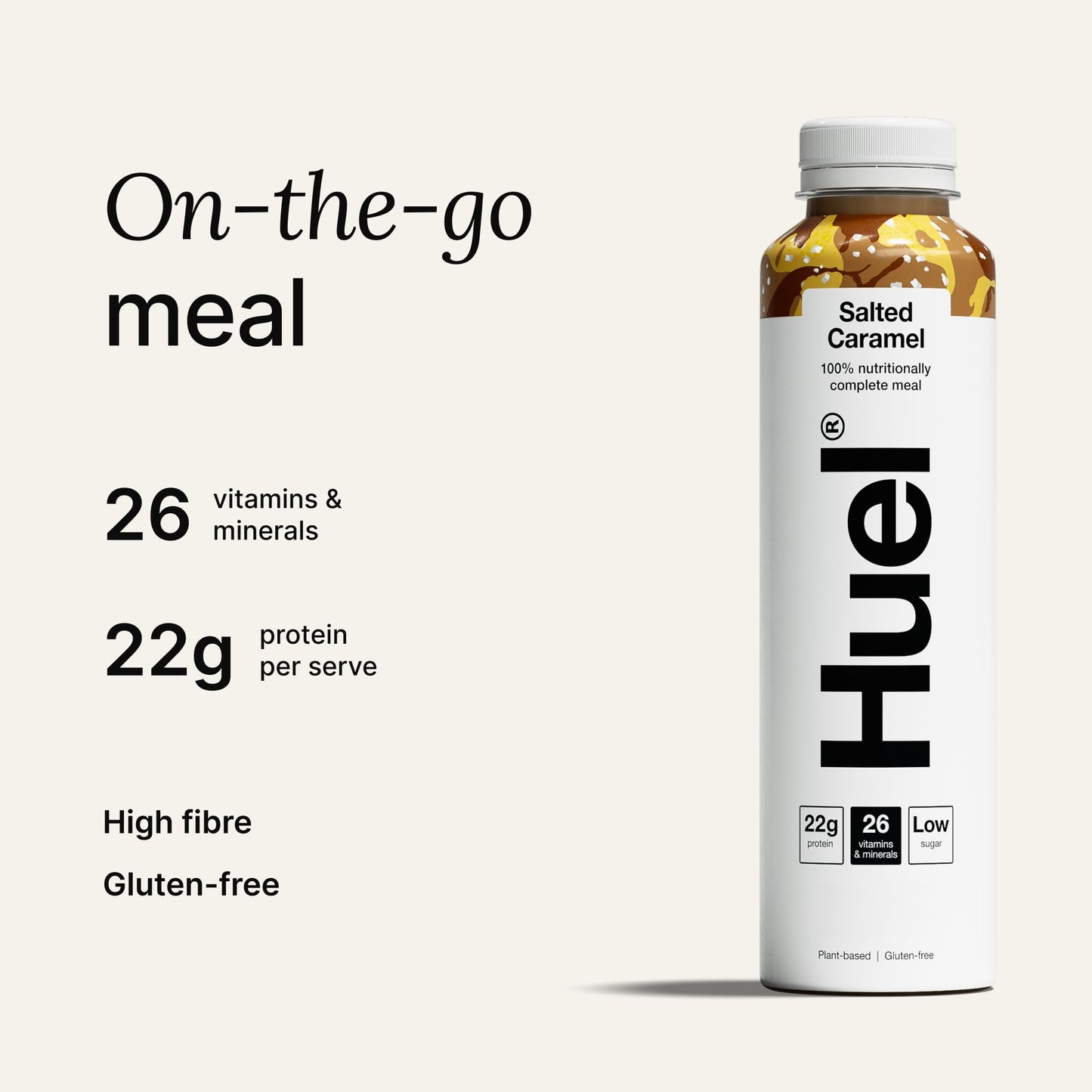 Huel Ready-to-drink Meal, Salted Caramel Protein Drink, 8 x 500ml Bottles, Protein Shakes, Pre-Portioned Meal, 20g of Protein per Bottle, Rich in Essential Vitamins, Minerals, Meal Replacement Shake