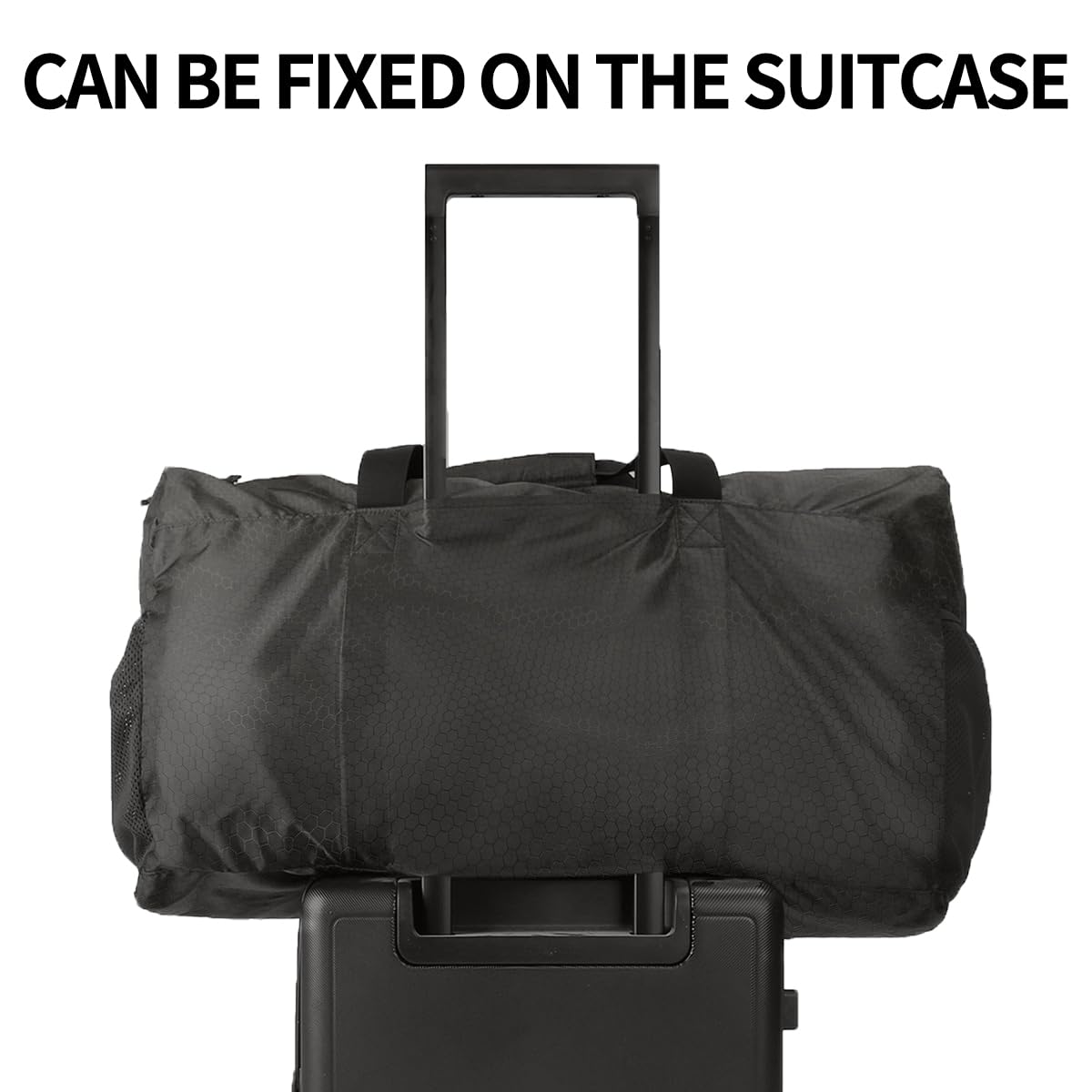 Eono 90L Foldable Travel Duffle Bag Hold All Travel Luggage Bag Holiday Bag with Multi-Pockets for Women Men (Black)