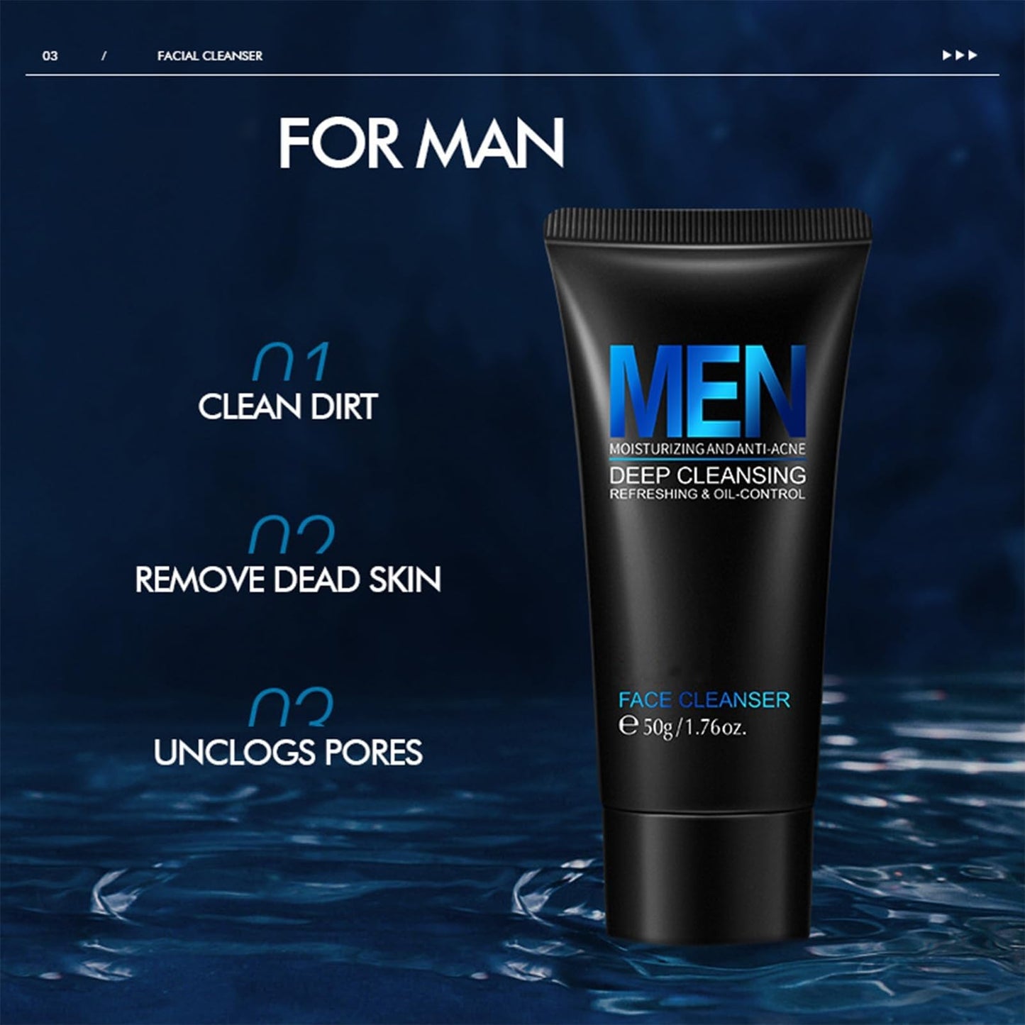Cool Oil Control Mens Skin Care Kit, Stocking Fillers For Men With Men Face Wash, Face Moisturizer, Toner, Lotion, Face Mask, Facial Care Kit, Hydrating, Deep Cleansing