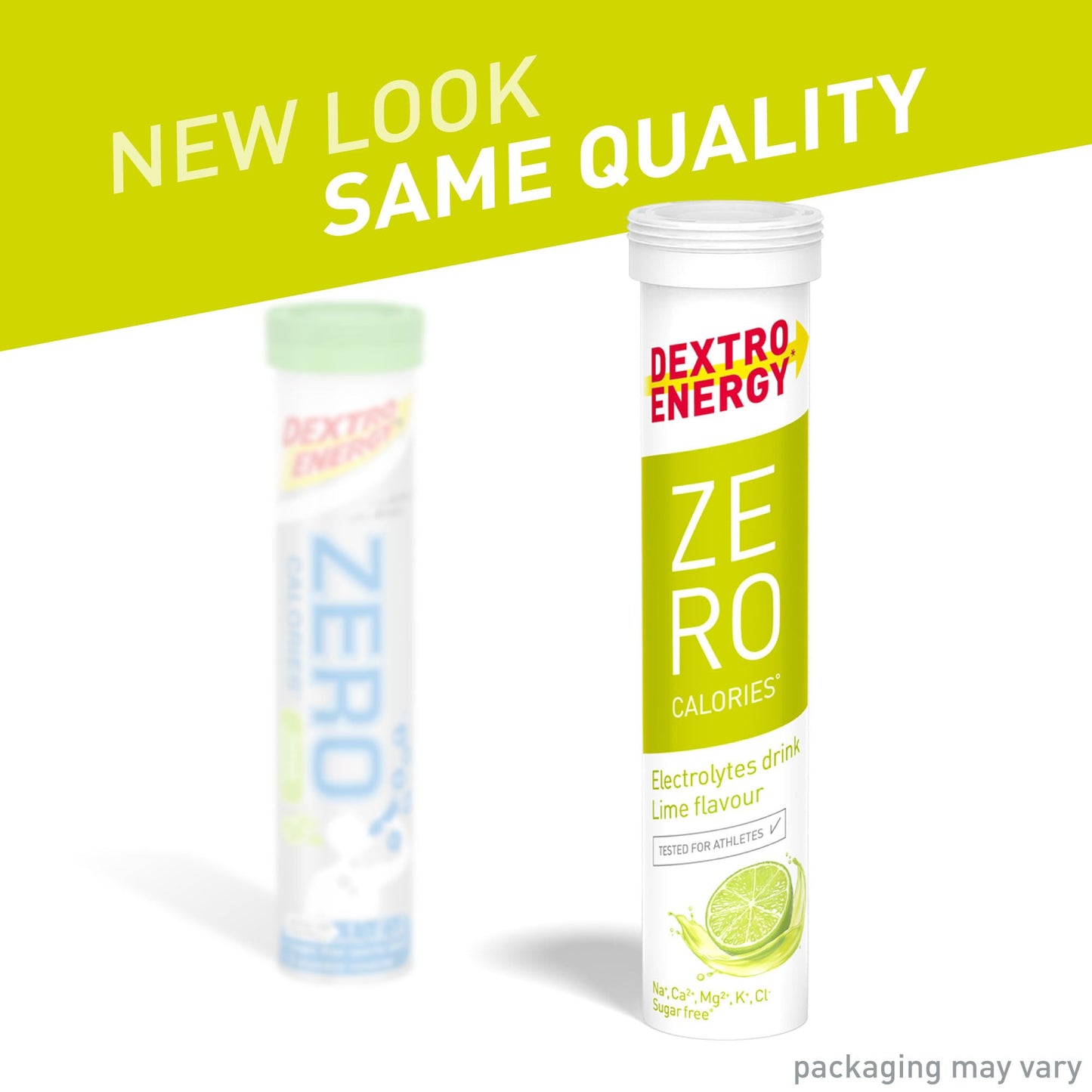 Dextro Energy Zero Calories I Recovery and Hydration Electrolyte Drink I Zero Effervescent Tablets I Lime | 3 Tubes, 60 Tablets |