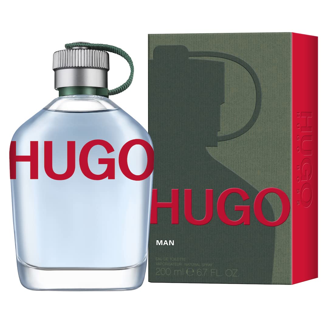 HUGO Man Eau de Toilette, Men's Perfume, Notes of Crispy Green Apple and Fir Balsam, Aromatic Fragrance, Medium Longevity, 200ml