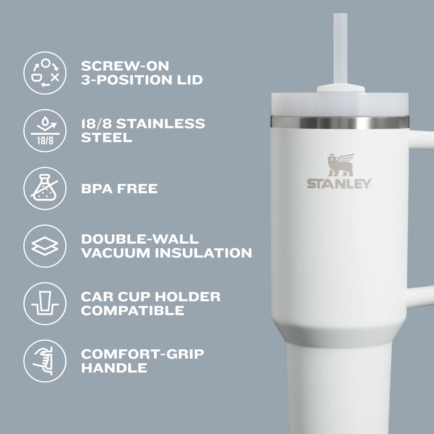 Stanley Quencher H2.O FlowState™ Tumbler 40 OZ Cherry Blossom