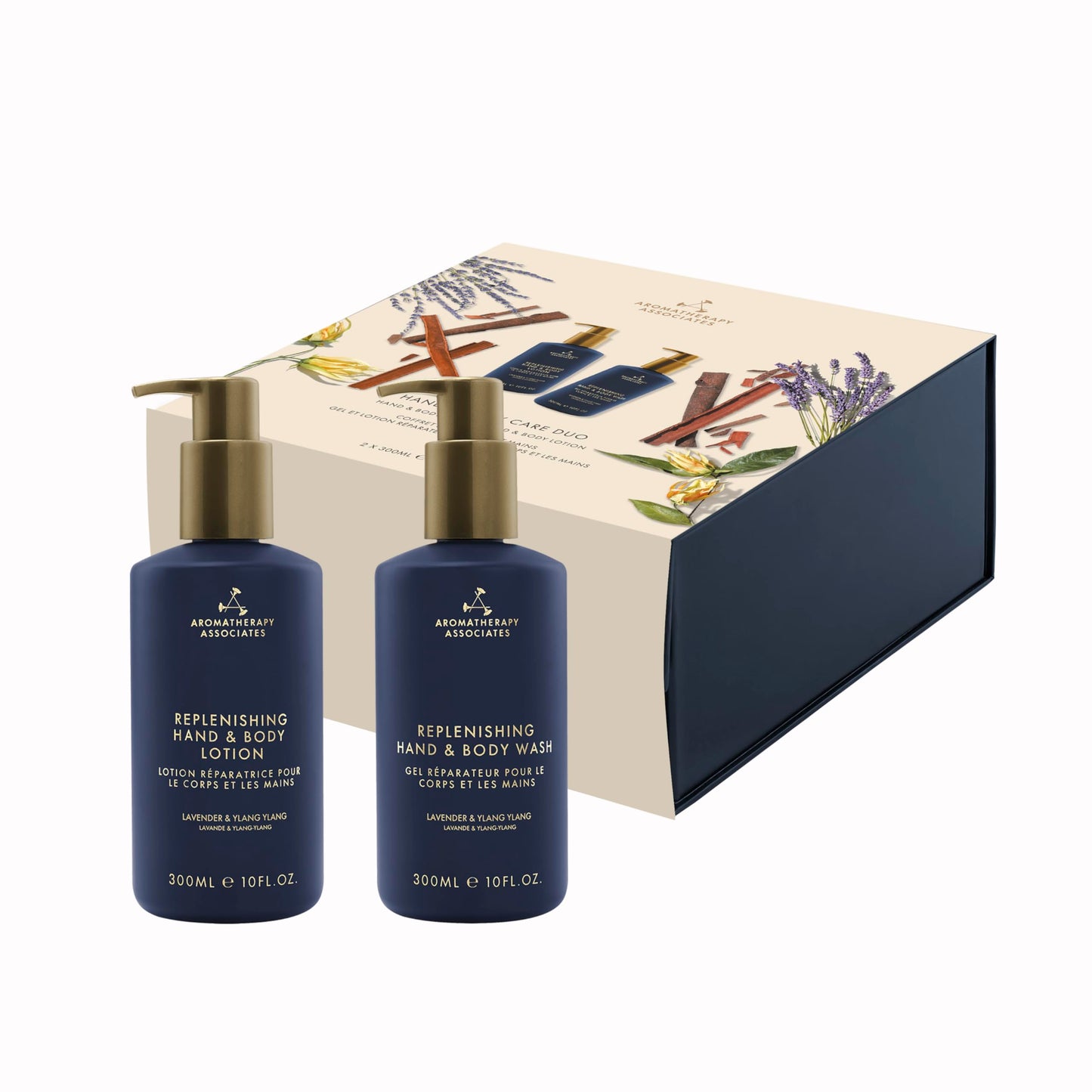 Aromatherapy Associates Replenishing Bathroom Kit - Hand And Body Wash And Lotion Duo Set